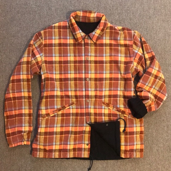 PILGRIM Reversible WOOL jacket BKLYN Navy & Plaid - Picture 5 of 12